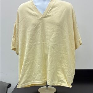 Fear of God x Adidas x2 Men's yellow and black V-Neck Short Sleeve Tees